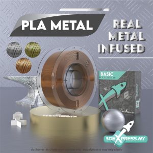 PLA METAL FILL FILAMENT 1KG - METAL FILL Solid & Rainbow Color (Basic Series)