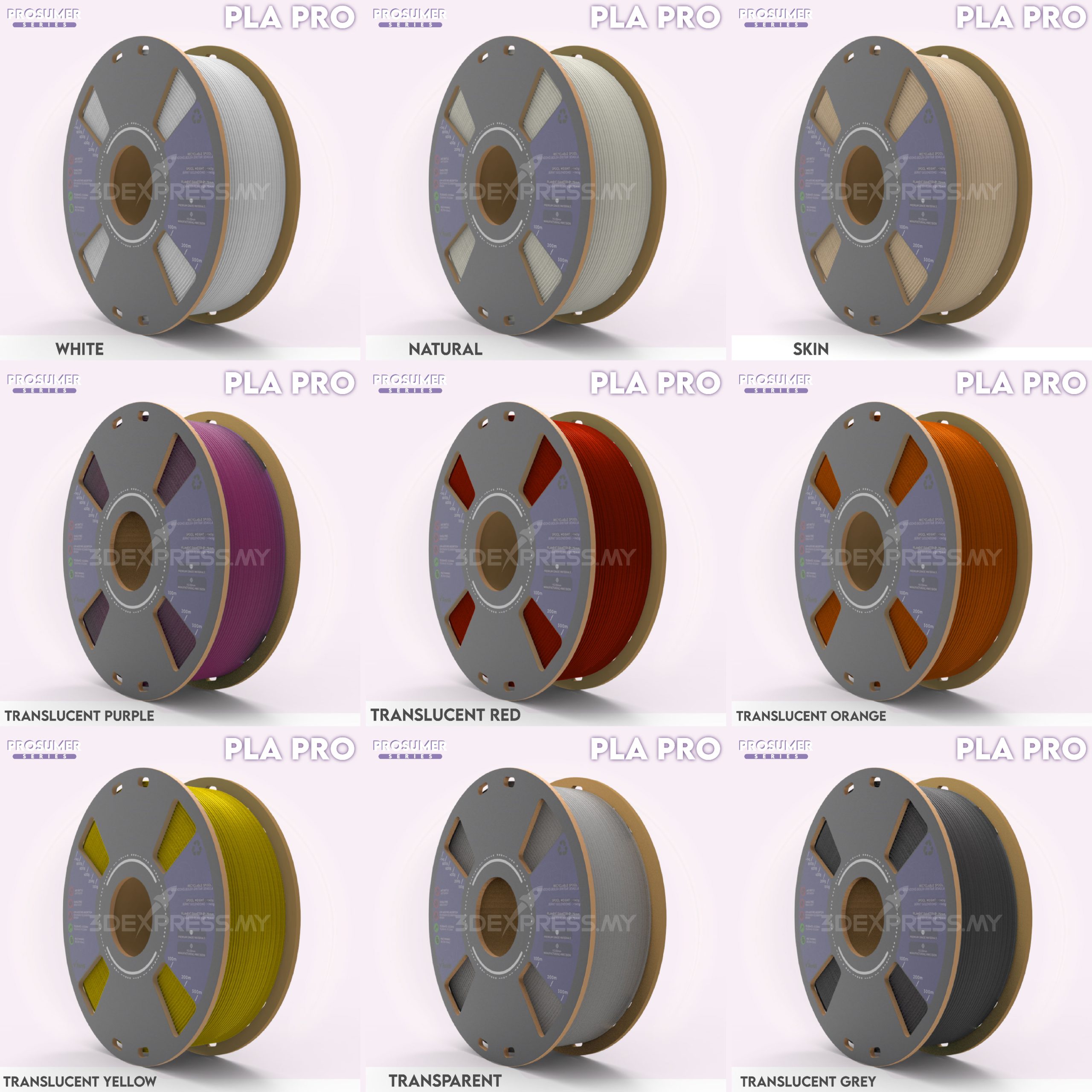 PLA PRO FILAMENT 1KG (PROSUMER Series) - HG NIC - RA-7000A